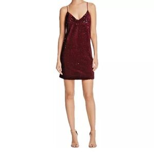 Kendall + Kylie Women's Sequined Velvet Slip Dress